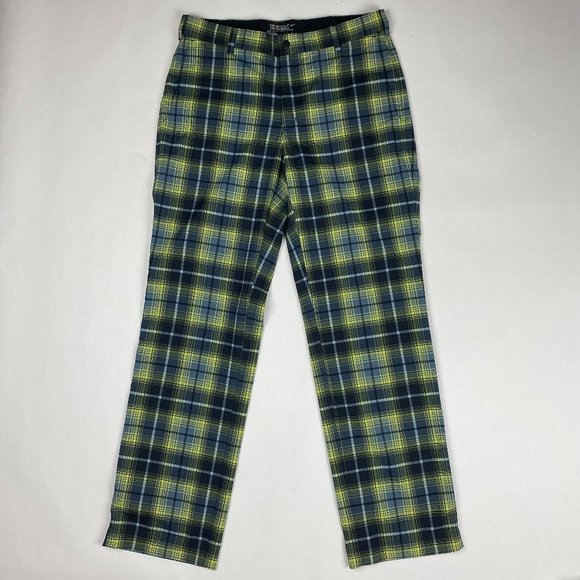 Nike Other - NWOT Nike Golf Pants Mens 32 x 34 Measures 32 x 32 Plaid Yellow Green